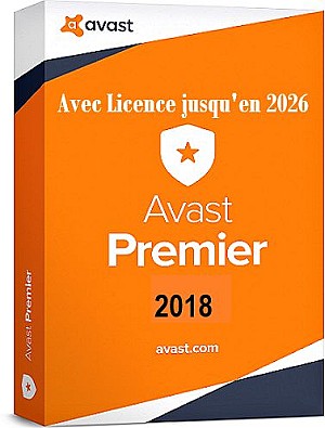 Avast Premium 2018 Antivirus version 18.2.3827 avec Licence jusqu'en 2026 (Windows)